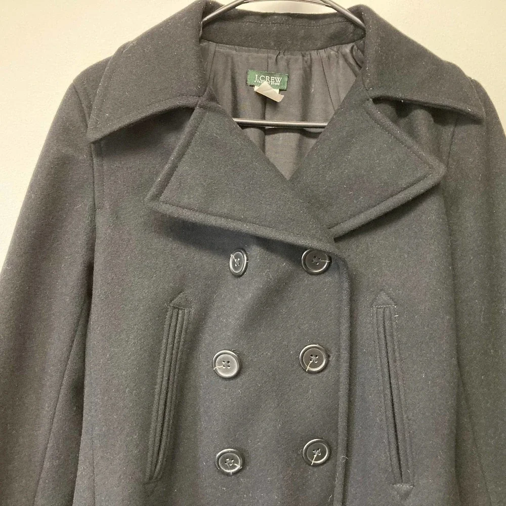 j. crew factory wool double breasted pea coat - Picture 3 of 8